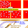 [094]``Diffusion asymmetry of repulsive skyrmions in structured environment